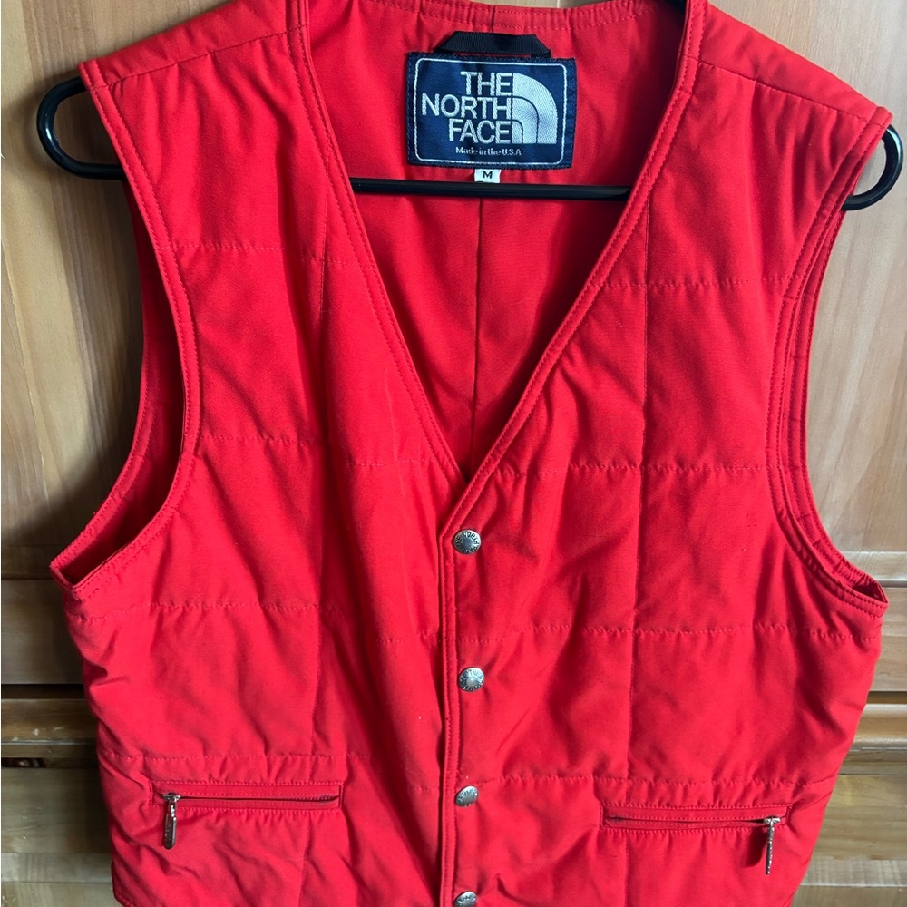 Vintage North Face Vibrant Red Quilted Vest